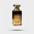 Magie Rouge Extrait perfume bottle by Marrakech Imperial showcasing luxurious design and rich golden hues.