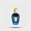 Torino24 perfume by Xerjoff in an elegant blue bottle, celebrating passion and excitement inspired by tennis.